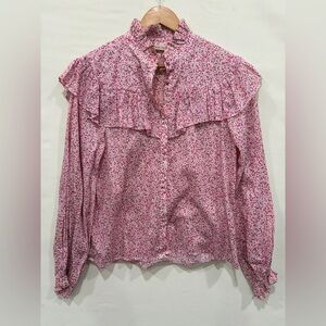 Love Shack Fancy Floral Ruffle Top - Size M